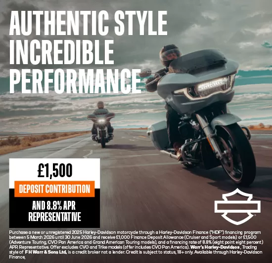 MY25 Finance Deposit Allowance - Offer at Warrs Harley-Davidson